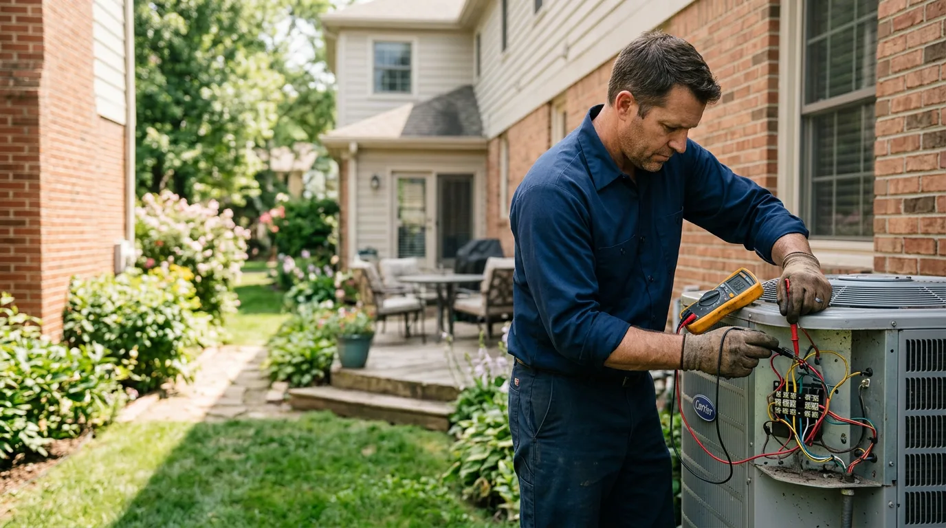 HVAC technician working near Roslyn, NY